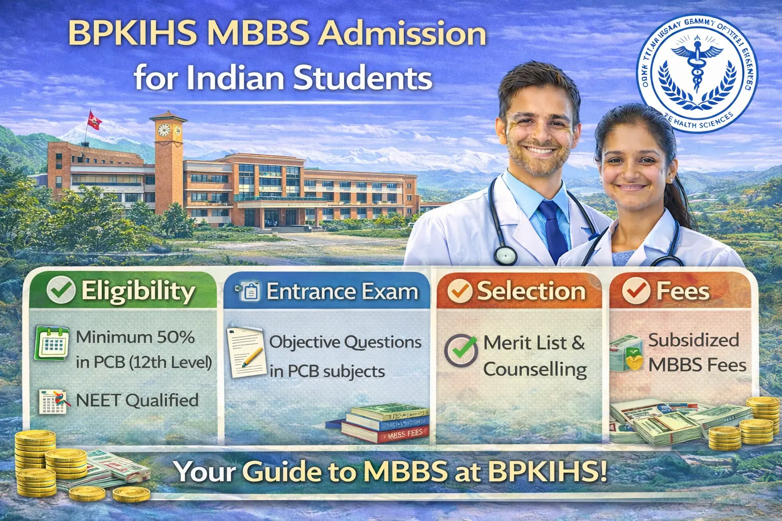 BPKIHS MBBS Admission for Indian Students
