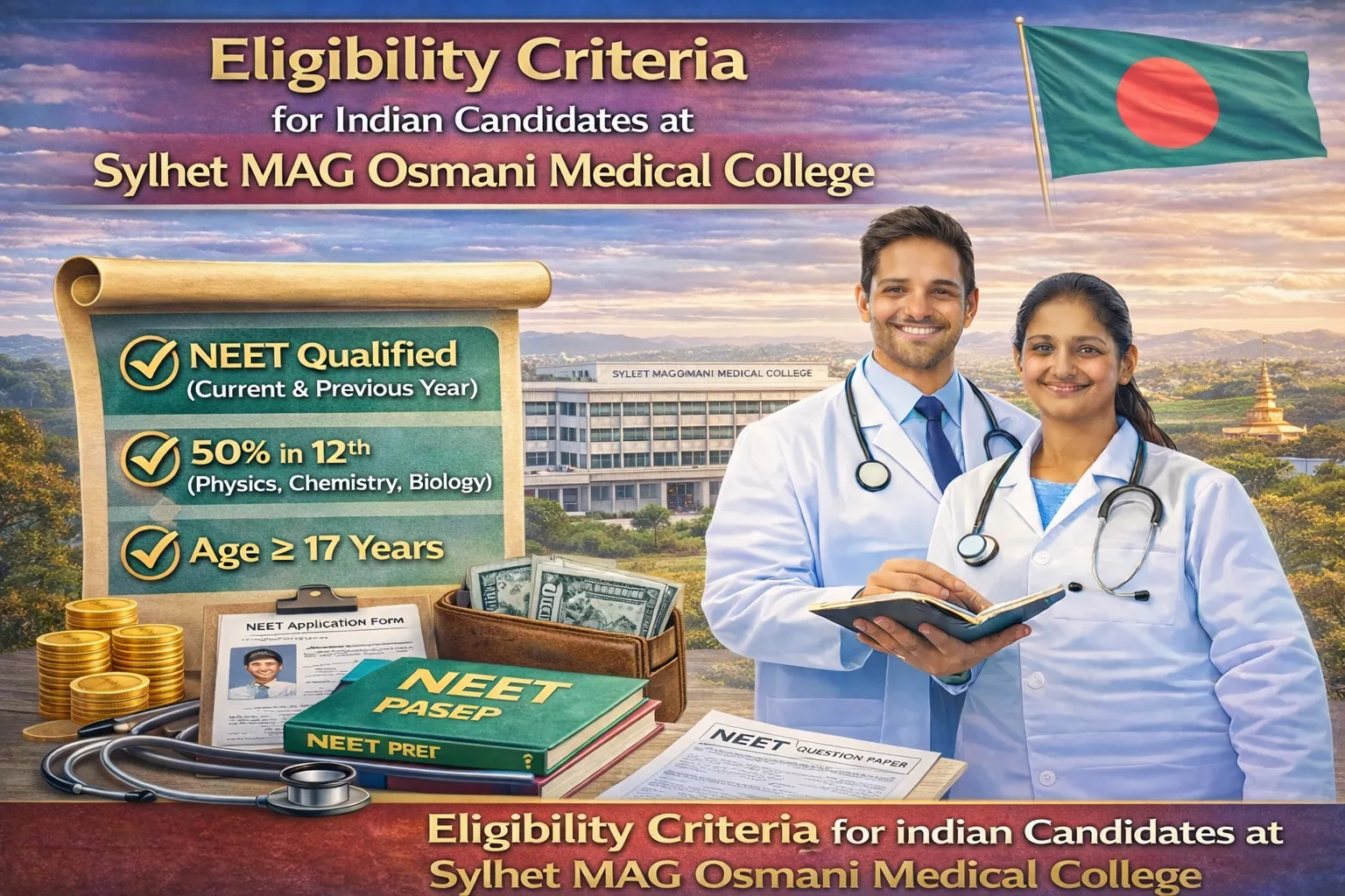 Eligibility Criteria for Indian Candidates at Sylhet MAG Osmani Medical College