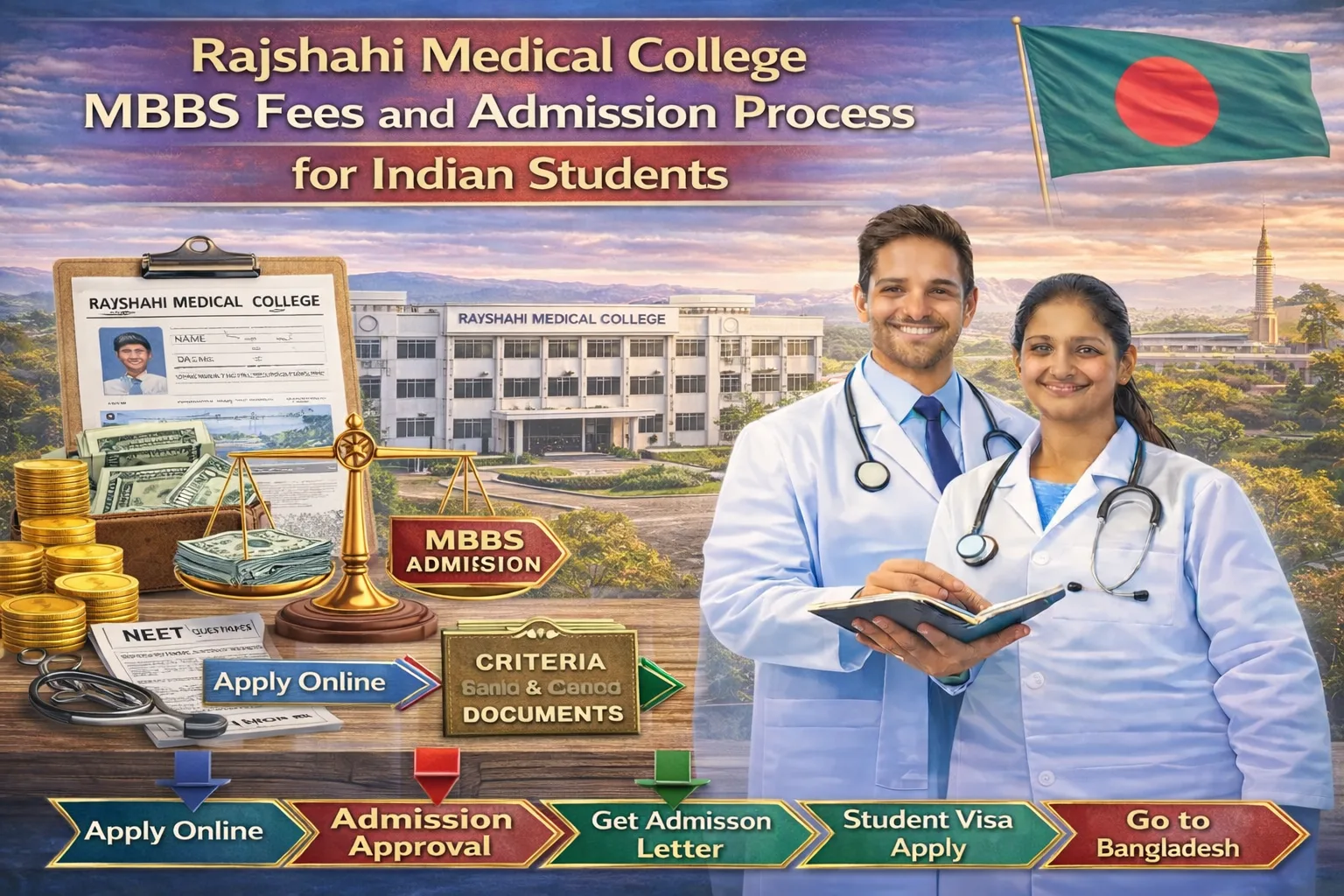 Rajshahi Medical College MBBS Fees and Admission Process for Indian Students.