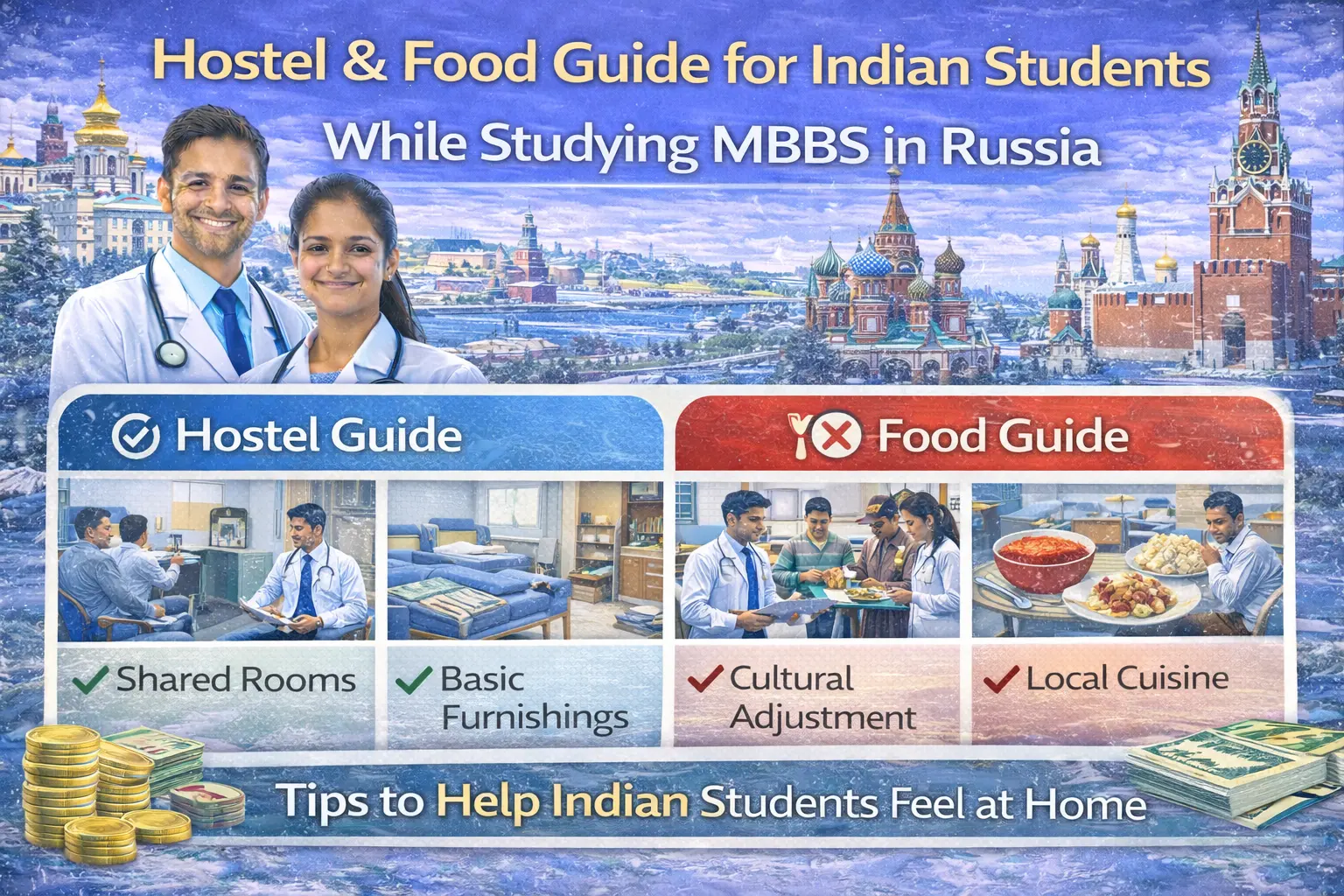 Hostel & Food Guide for Indian Students While Studying MBBS in Russia