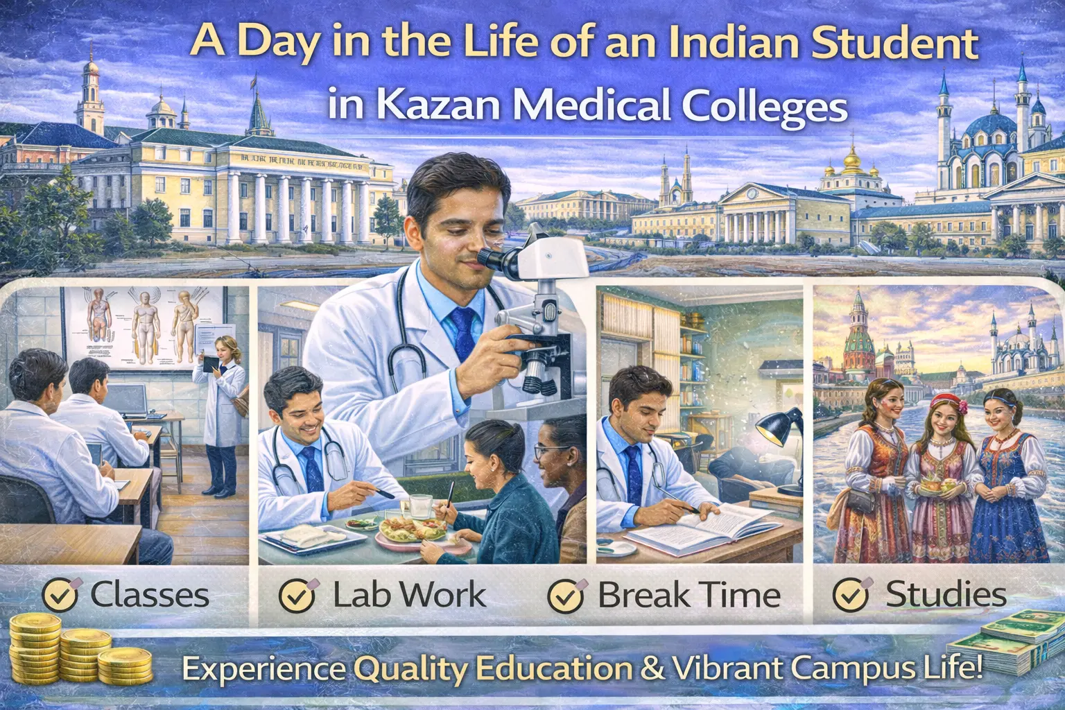 A Day in the Life of an Indian Student in Kazan Medical Colleges
