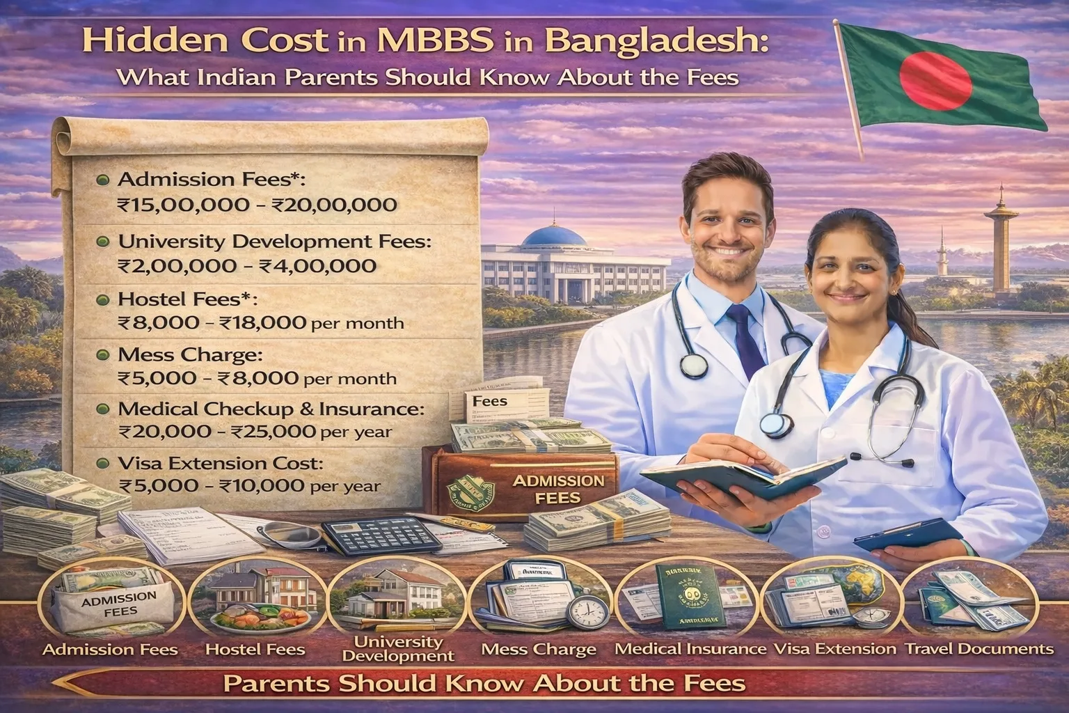 Hidden Cost in MBBS in Bangladesh: What Indian Parents Should Know About the Fees