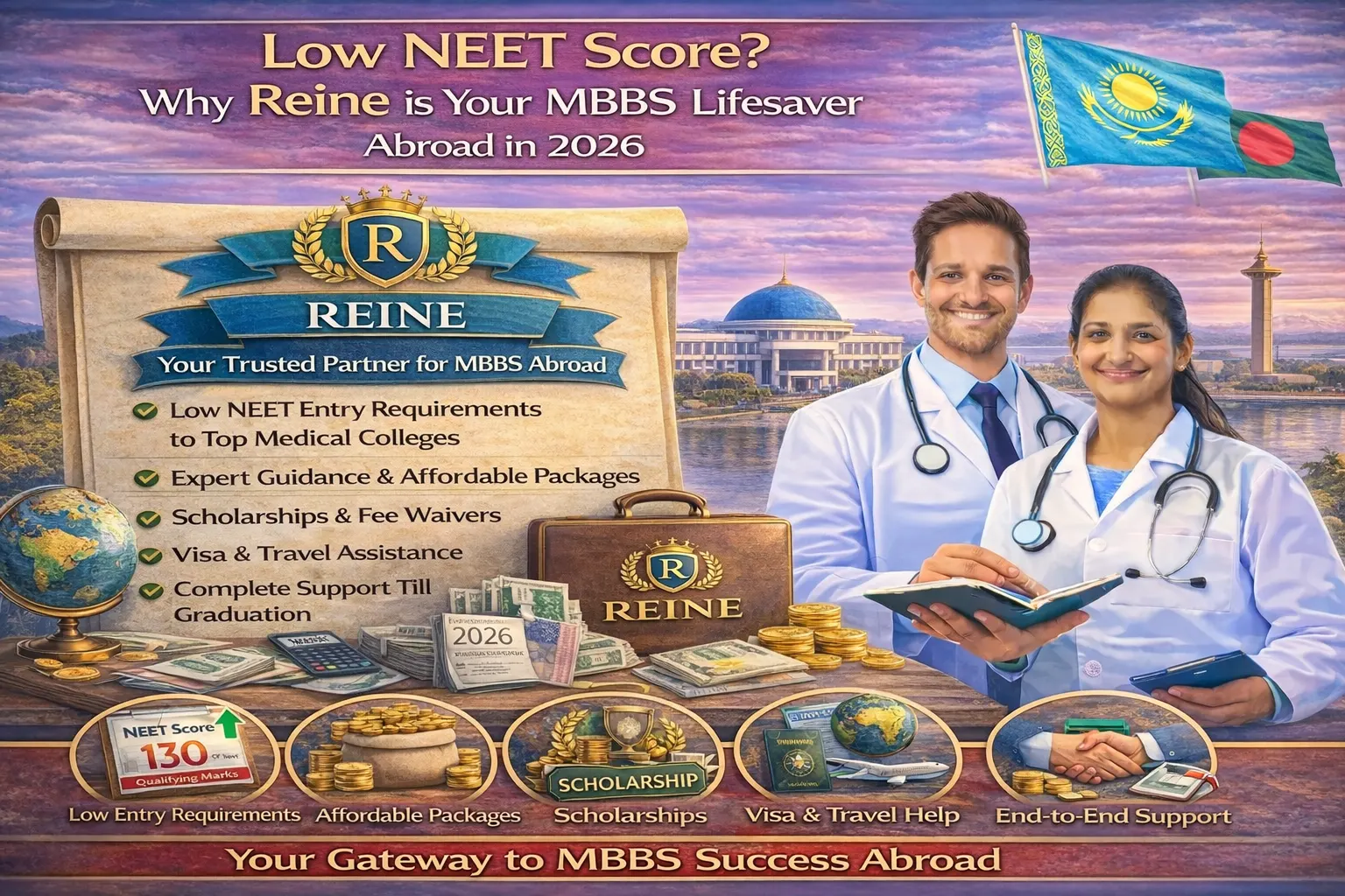Low NEET Score? Why Reine is Your MBBS Lifesaver Abroad in 2026