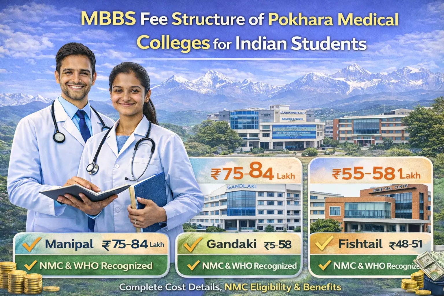 MBBS Fee Structure of Pokhara Medical Colleges for Indian Students