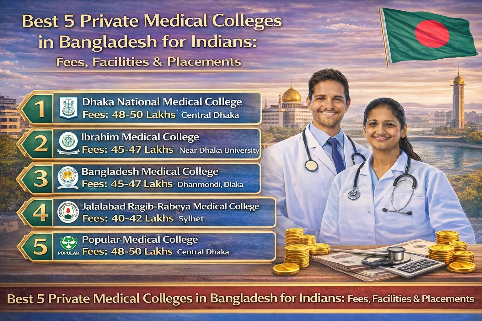 Best 5 Private Medical Colleges in Bangladesh for Indians: Fees, Facilities & Placements