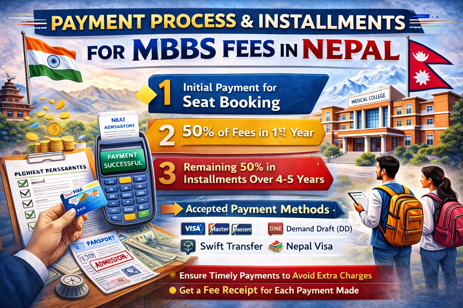 Payment Process & Installments for MBBS Fees in Nepal