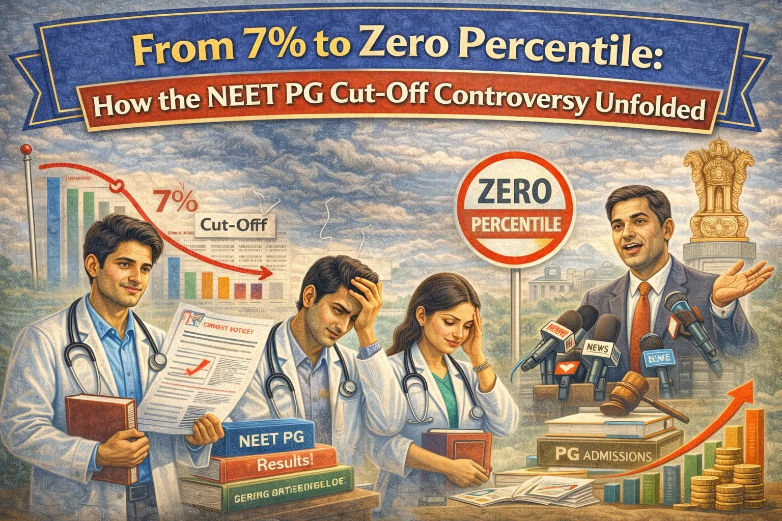 From 7-In-100 to Zero Percentile: How the NEET PG Cut-off Controversy Played Out