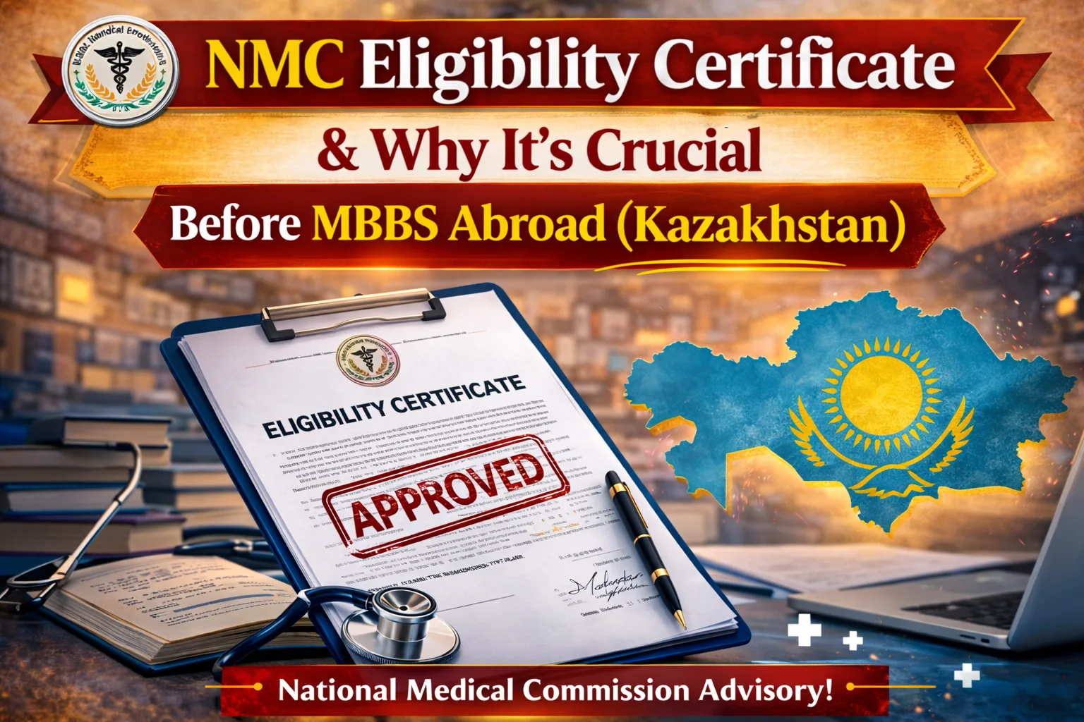 NMC Eligibility Certificate & Its Importance Before Going to MBBS Abroad (Kazakhstan)