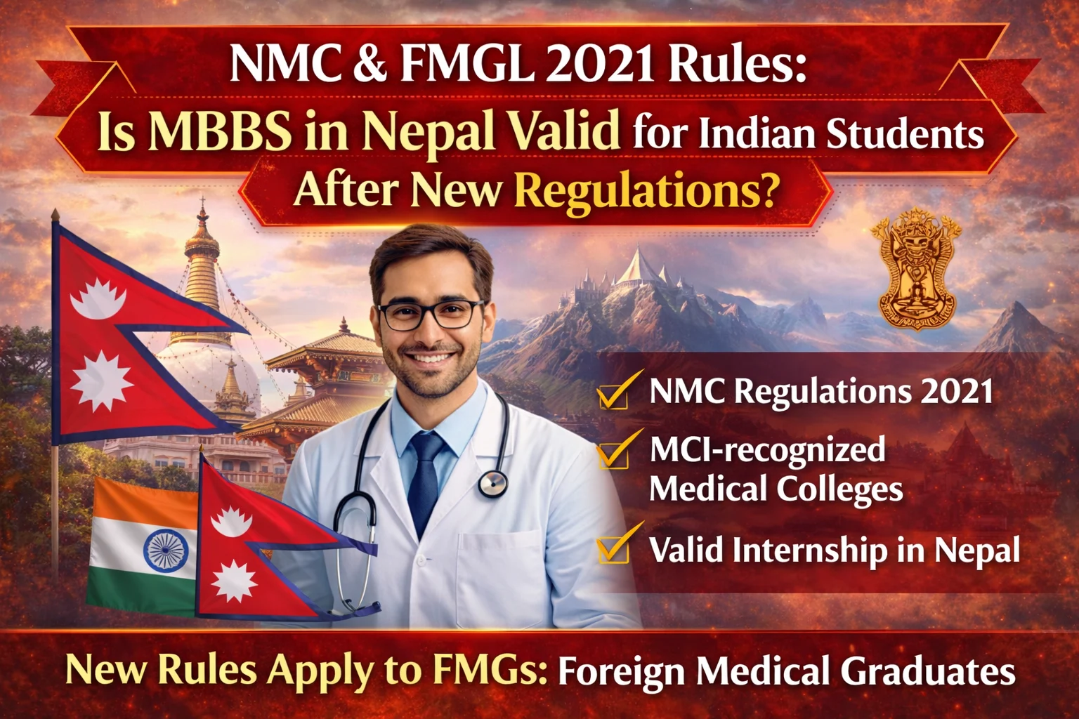 NMC & FMGL 2021 Regulations: Is MBBS in Nepal Still Acceptable for Indian Students?