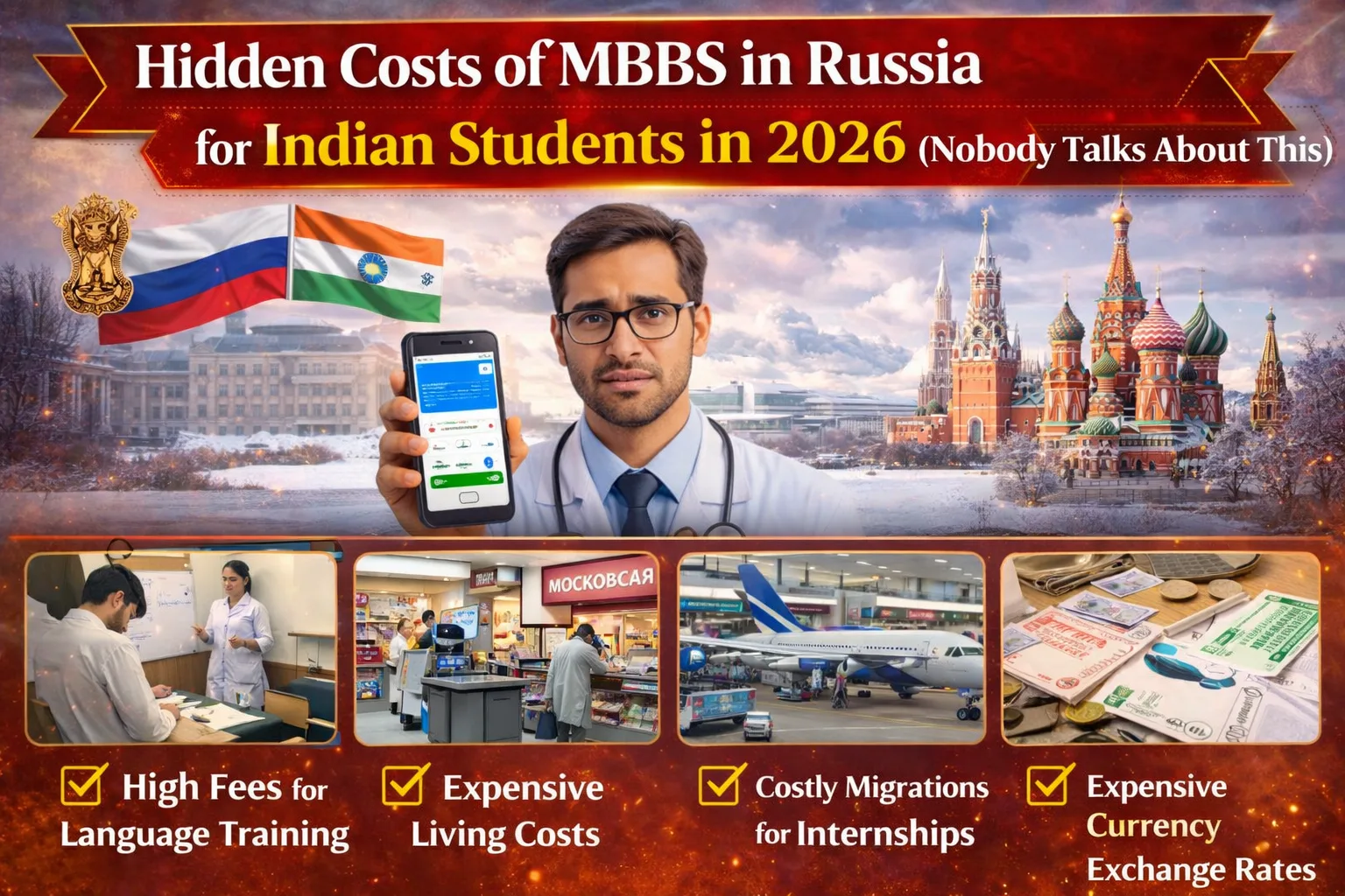 Unspoken Expenses of MBBS in Russia for Indian Students in 2026