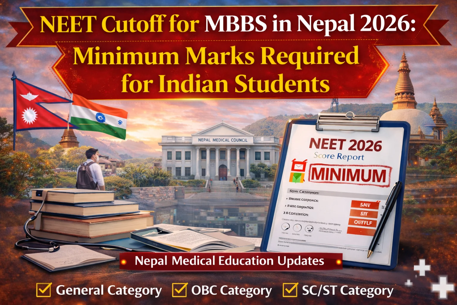 NEET Cutoff for MBBS in Nepal 2026: Minimum Marks Required for Indian Students