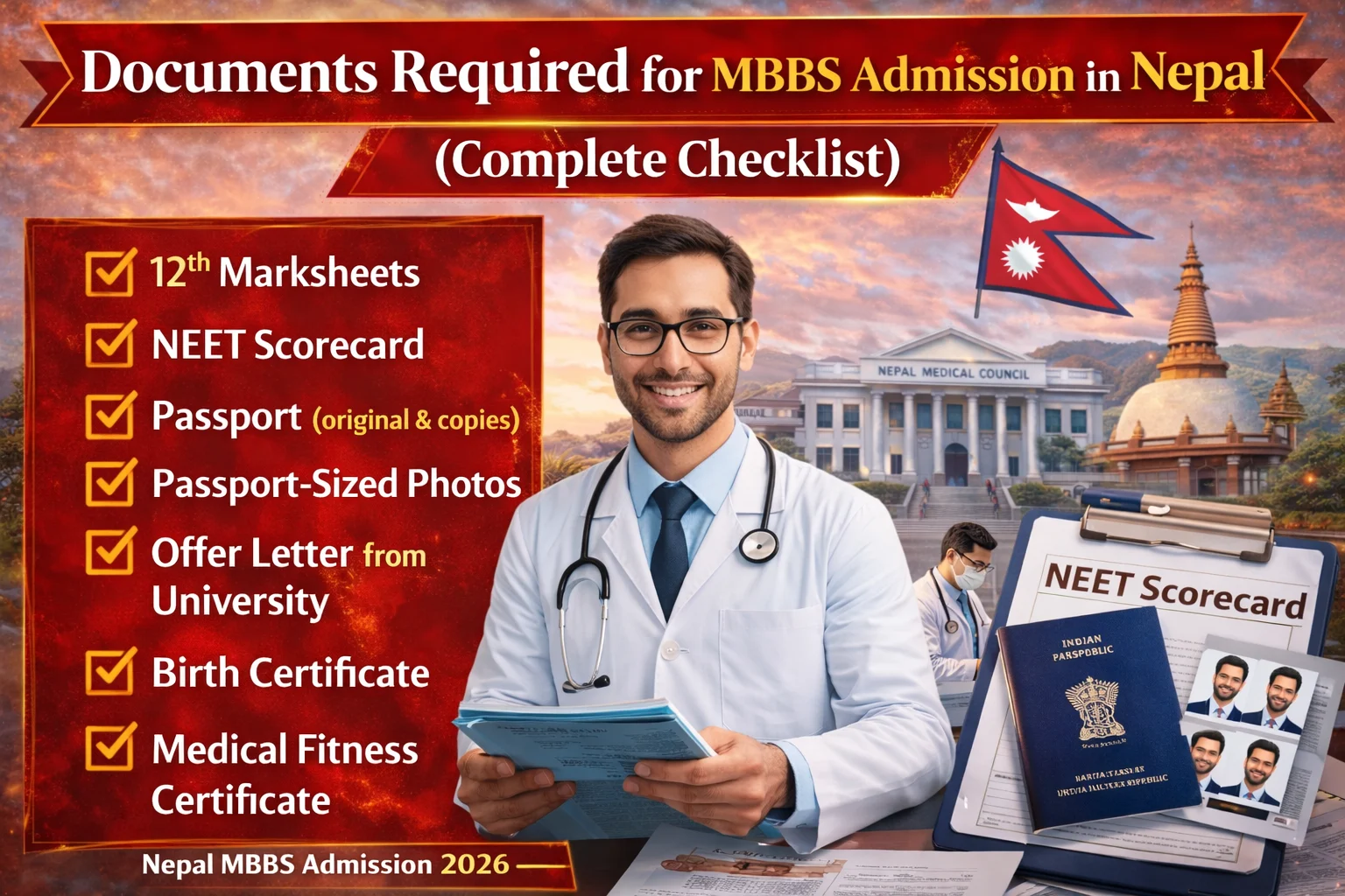Documents Required for MBBS Admission in Nepal (Complete Checklist)