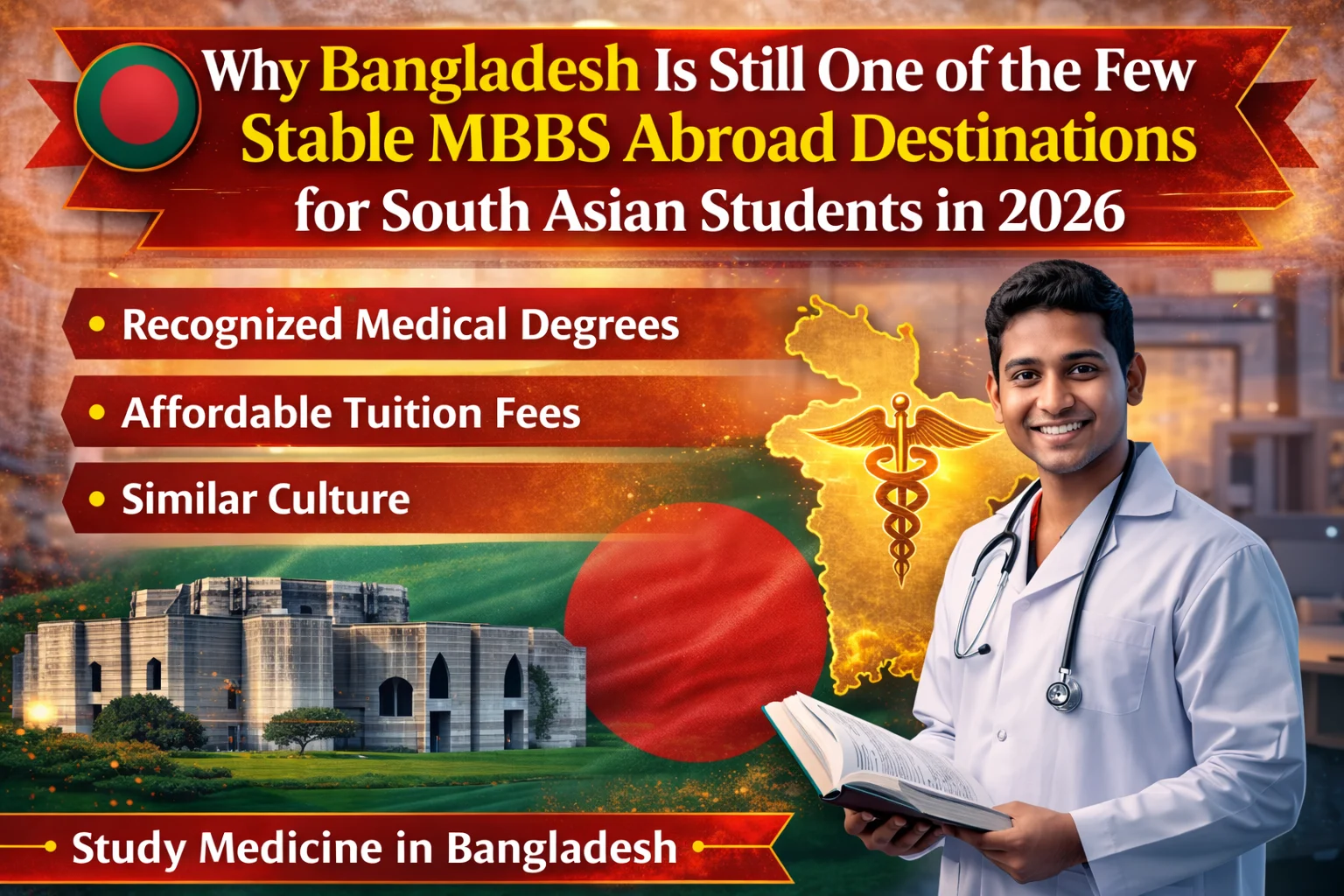 2026: Why is Bangladesh still one of the few stable top MBBS abroad destinations for south asians?