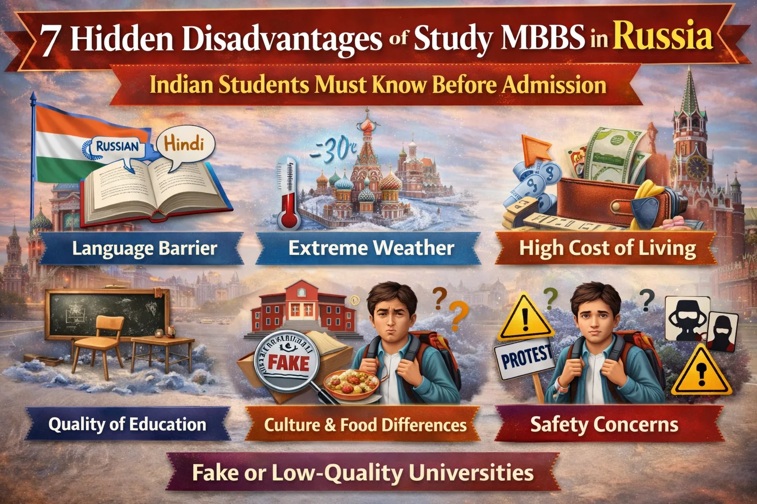 7 Disadvantages of MBBS In Russia: Indian Students Should Know Before Taking Admission