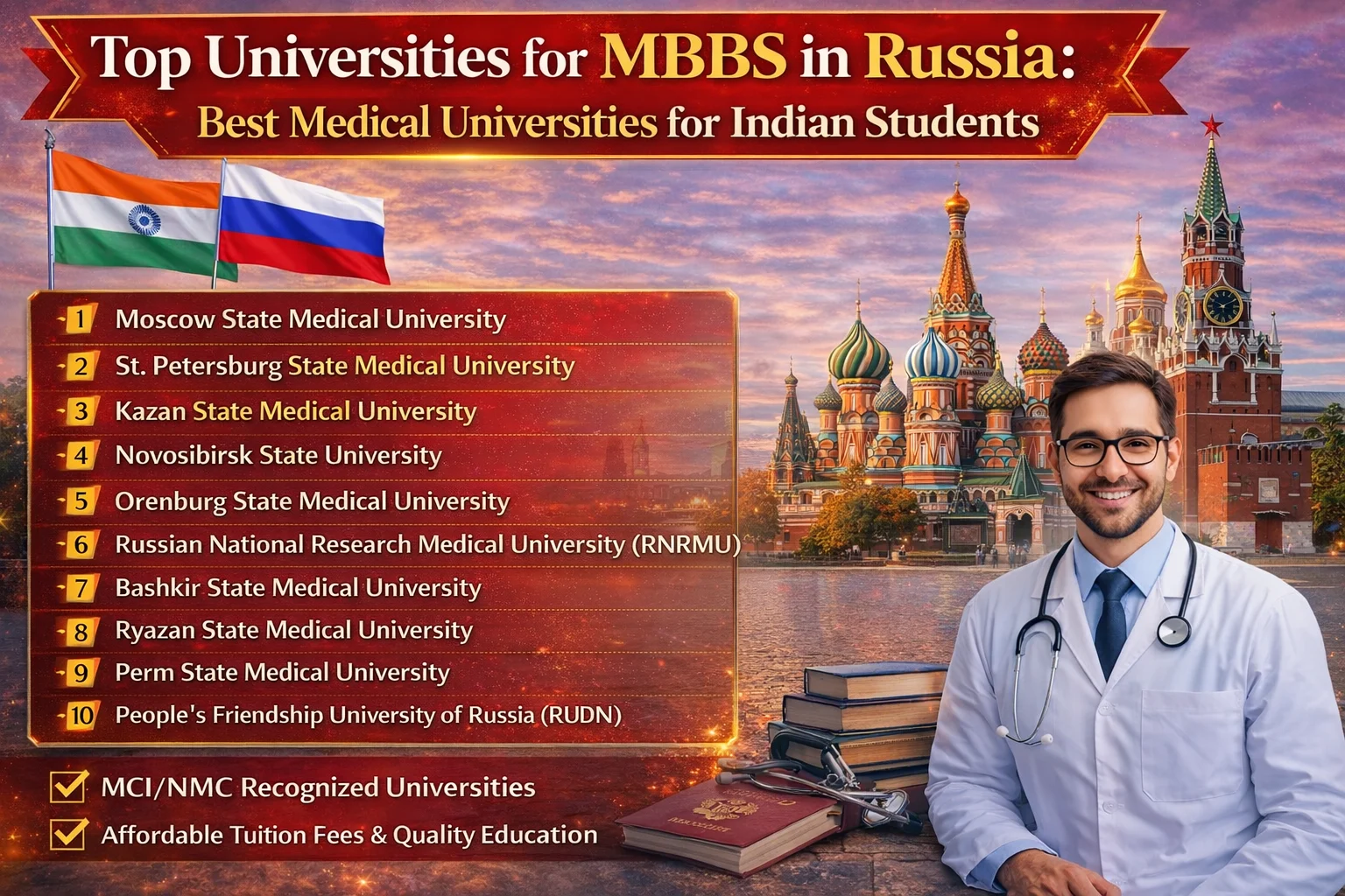 Top Universities for MBBS in Russia: Best Medical Universities for Indian Students