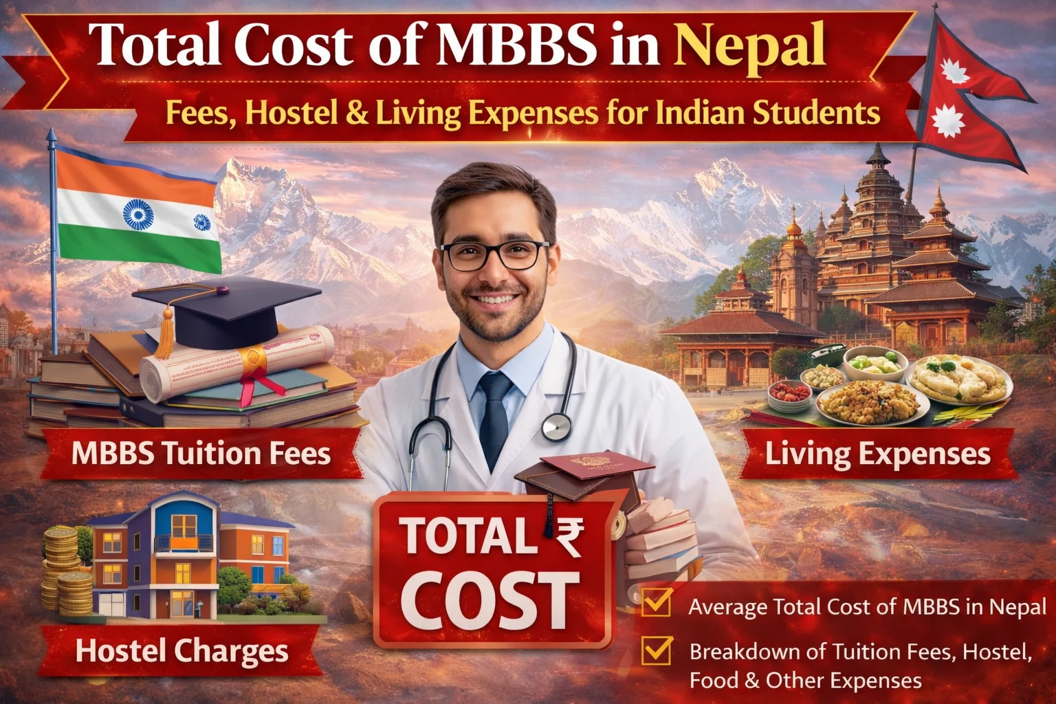 Total Cost of MBBS in Nepal: Fees, Hostel & Living Expenses for Indian Students (2026 Guide)