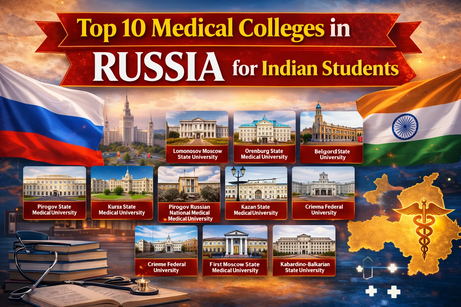 Top 10 Medical Colleges in Russia for Indian Students
