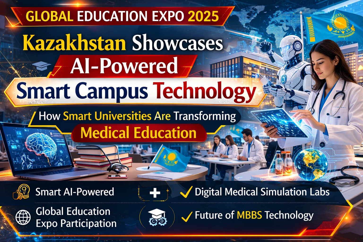 Kazakhstan Presents AI-Powered Technology of the Smart Campus at the International Education Expo