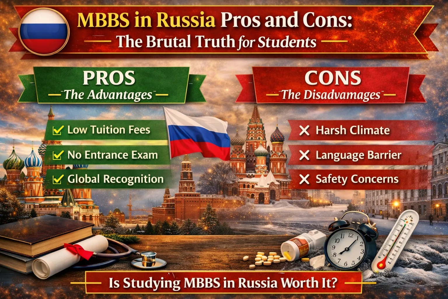 MBBS in Russia Pros and Cons: The Brutal Truth for Students