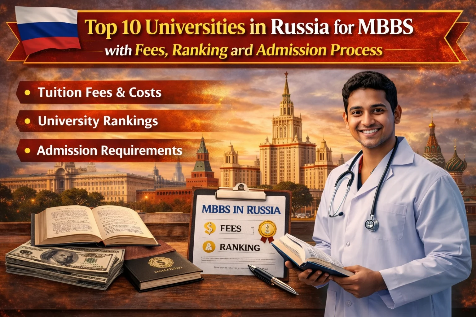 Top 10 MBBS Universities In Russia With Fees, Ranking & Admission Process