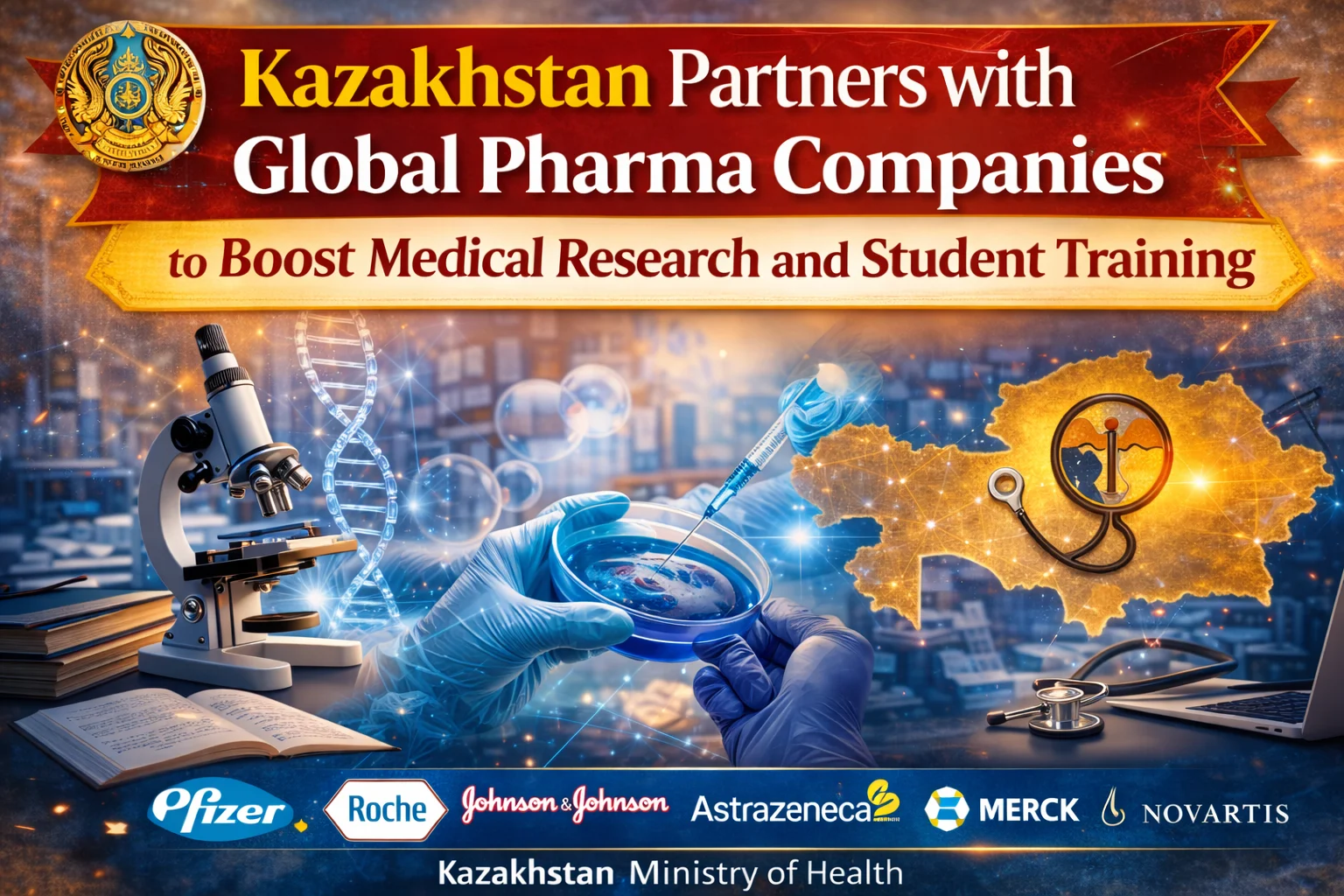 Kazakhstan Partners With World Pharma Companies to Enhance Research and Education