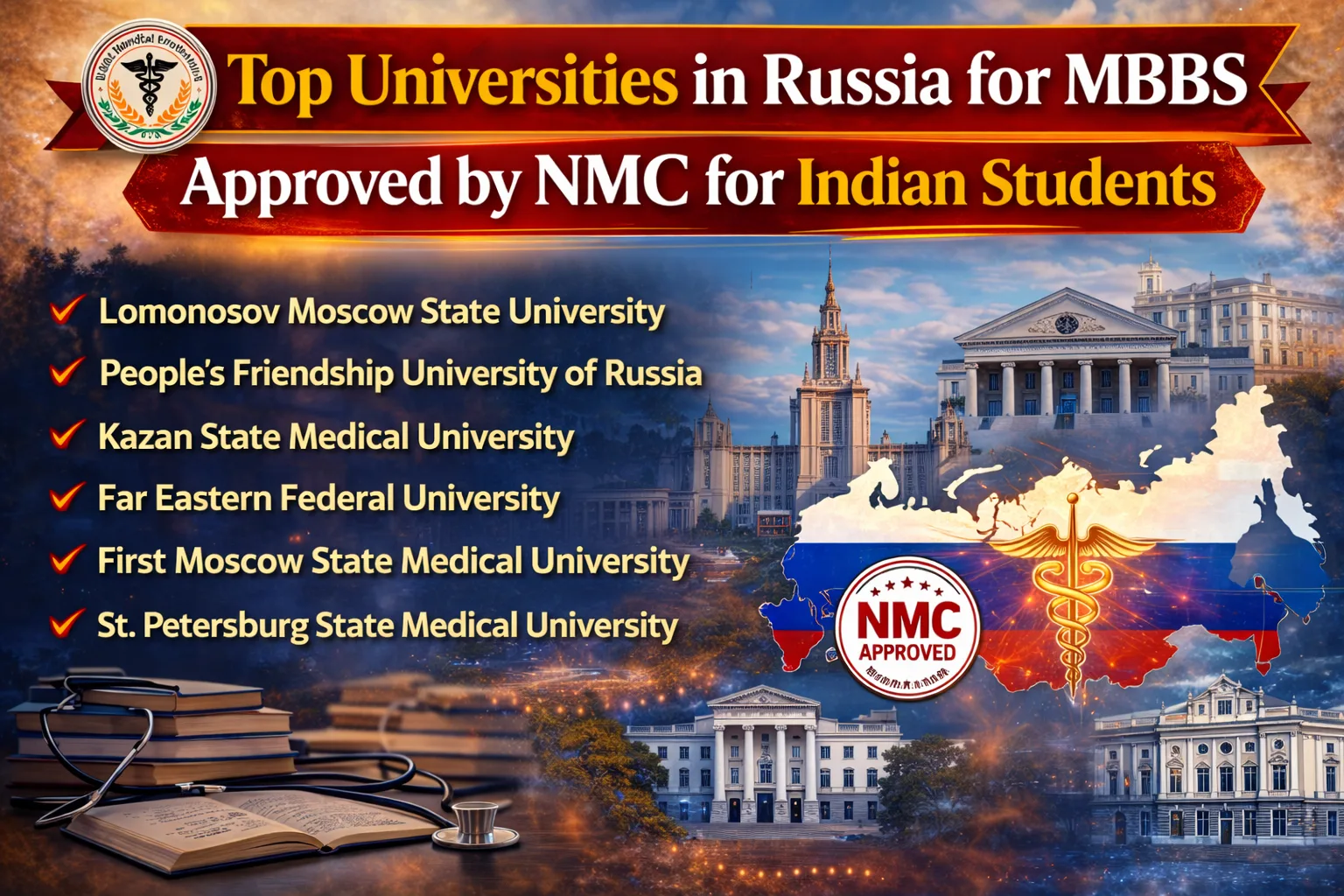 Top Universities in Russia for MBBS Approved by NMC for Indian Students