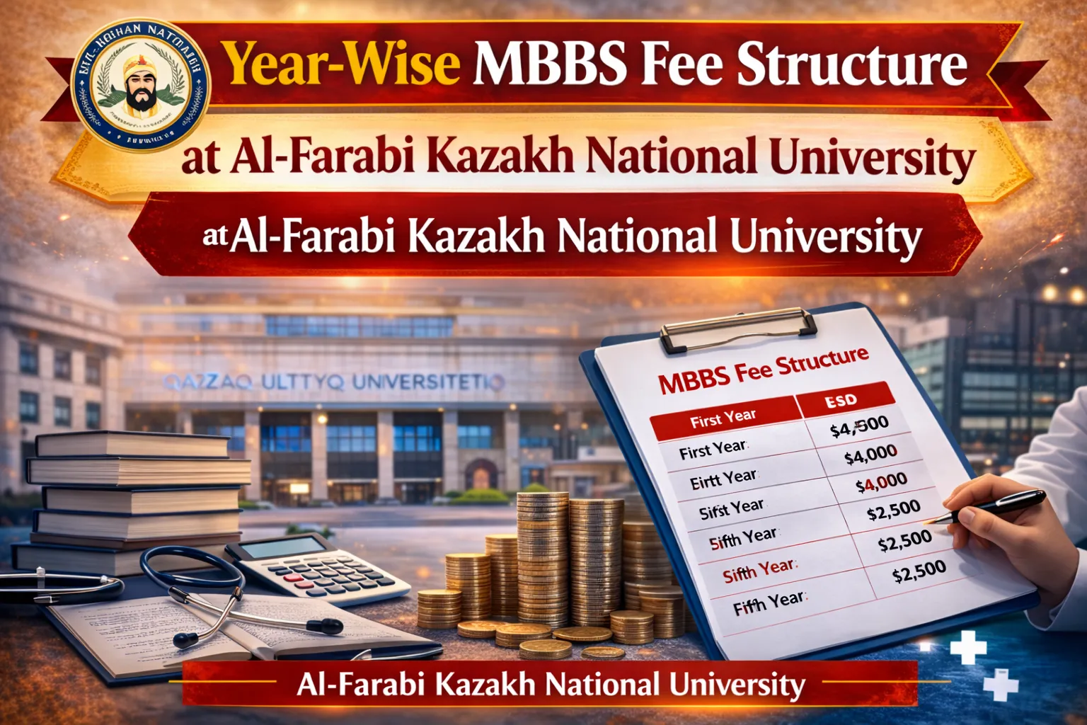 Al-Farabi Kazakh National University MBBS Fee Structure Year Wise