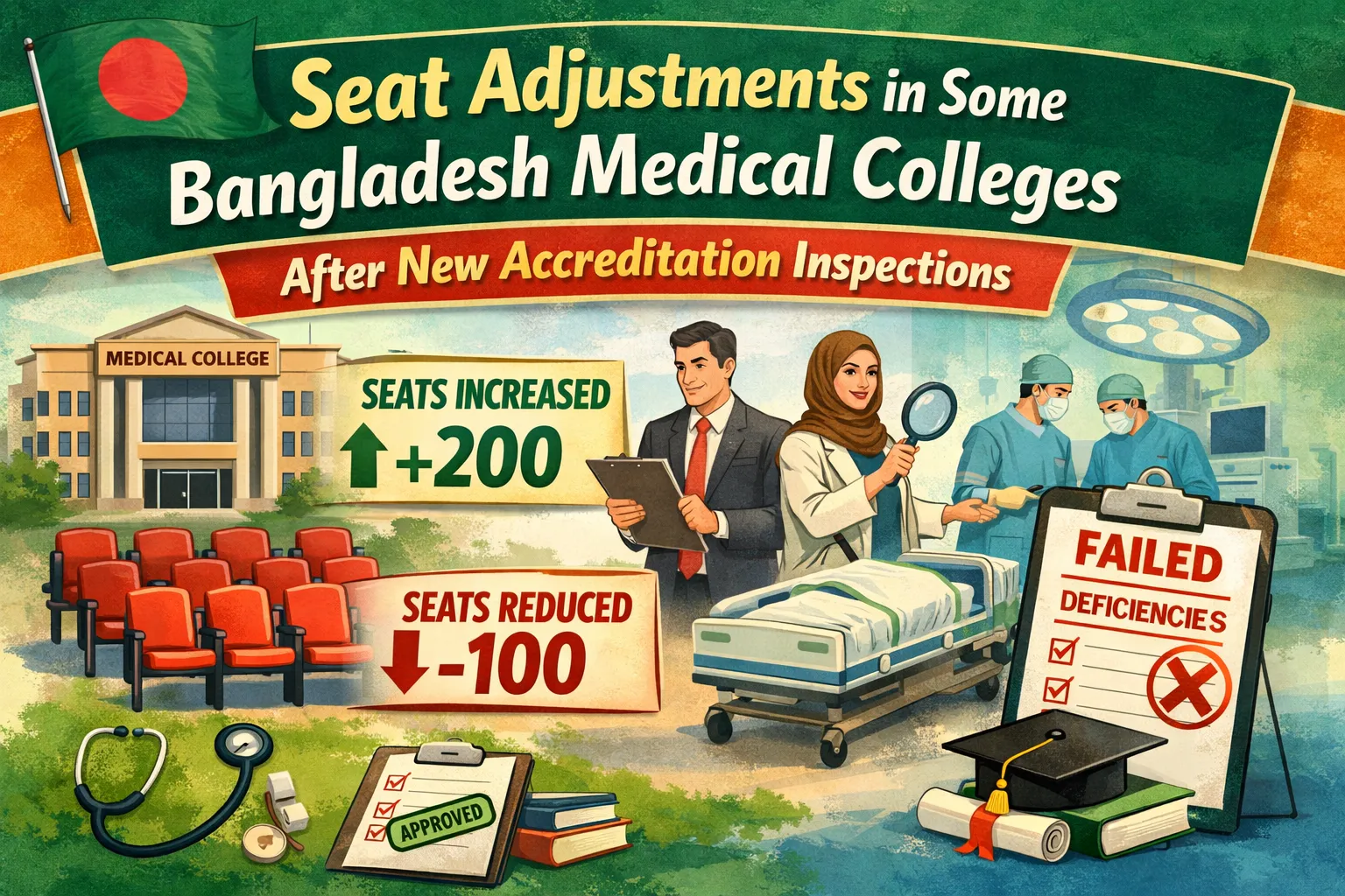 Some Medical Colleges in Bangladesh Change Seat Number After New Accreditation Inspection