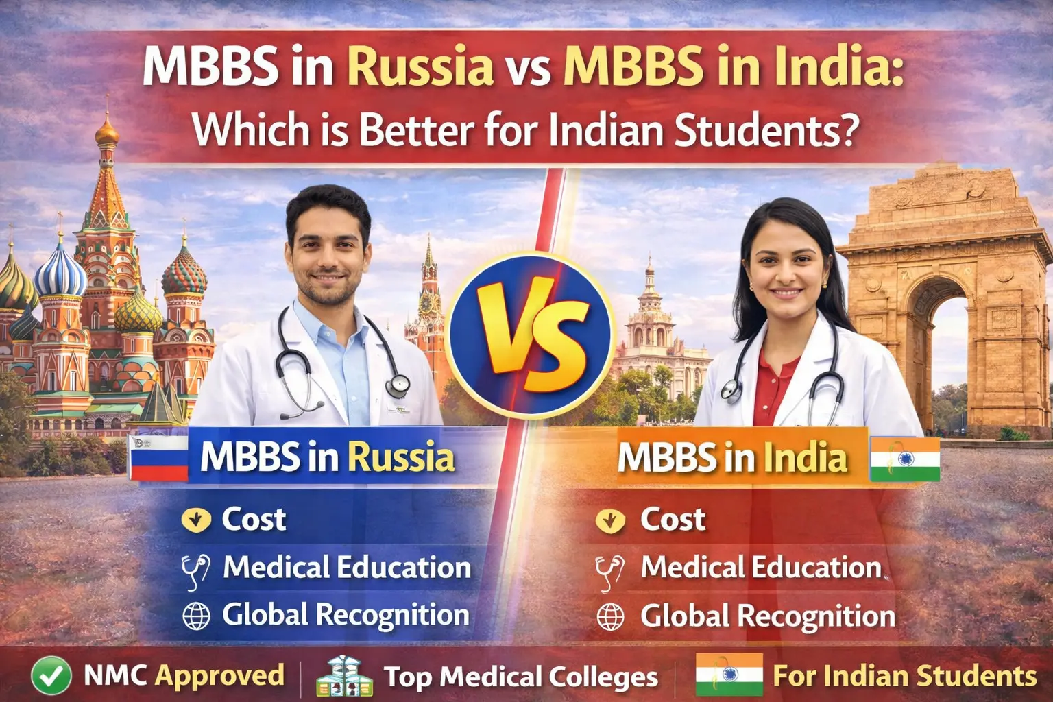 MBBS in Russia vs MBBS in India: Which is Better for Indian Students?