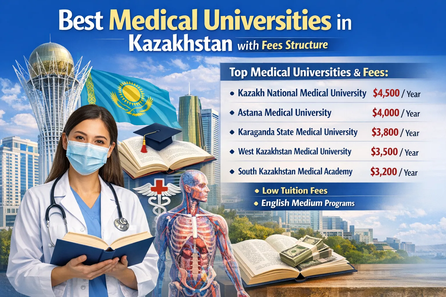 Best Medical Universities in Kazakhstan with Fees Structure