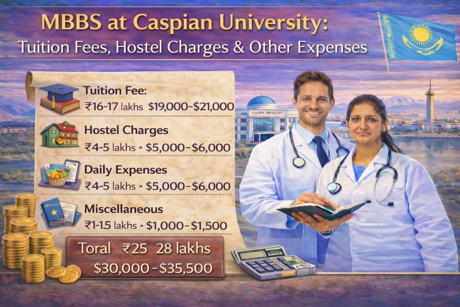 Bachelor of Medicine, Bachelor of Surgery at Caspian University: Tuition Fee, Hostel Payment & Additional Charges