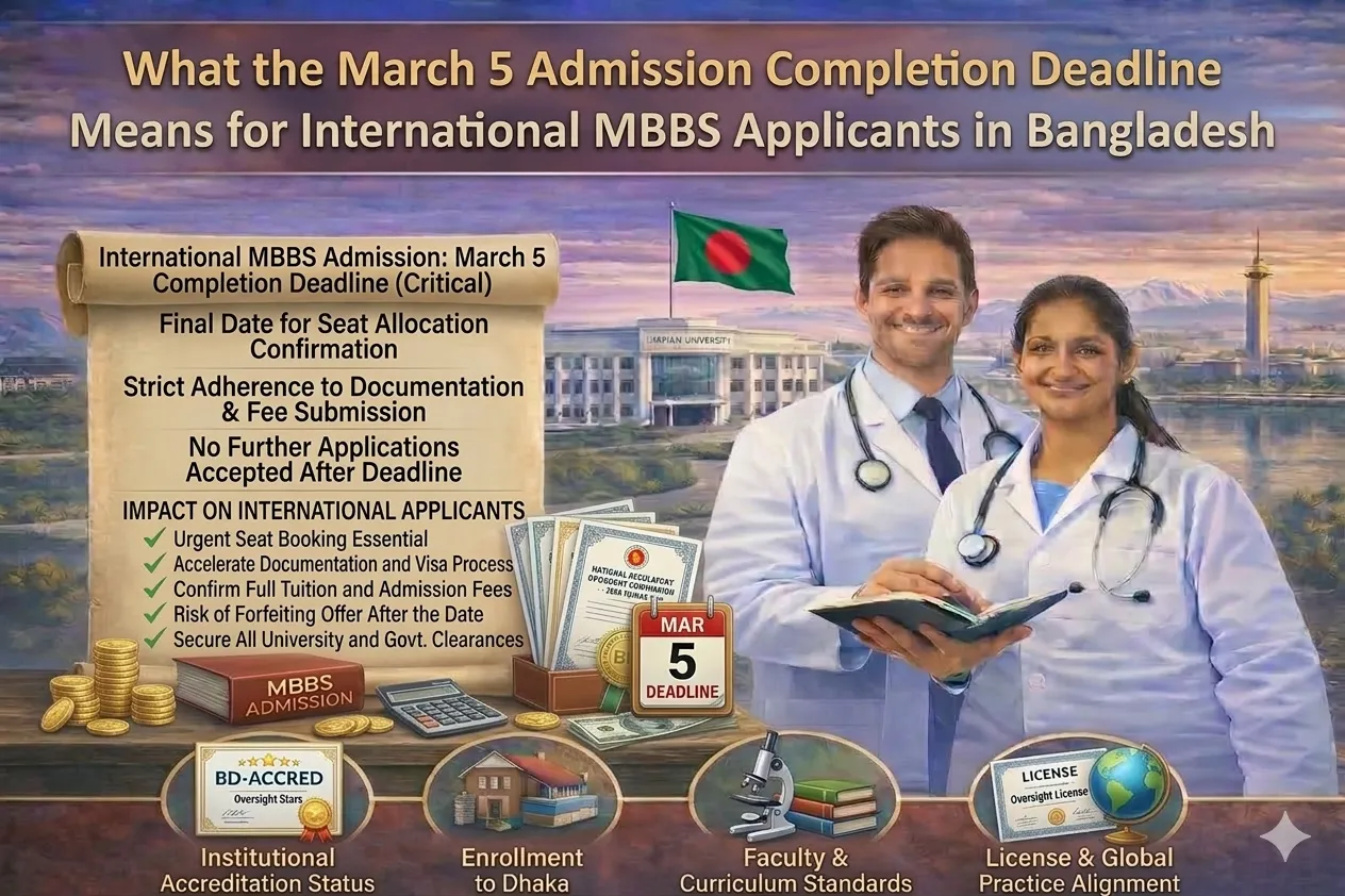 Impact of the March 5 Admission Completion Deadline for International MBBS Applicants Bangladesh