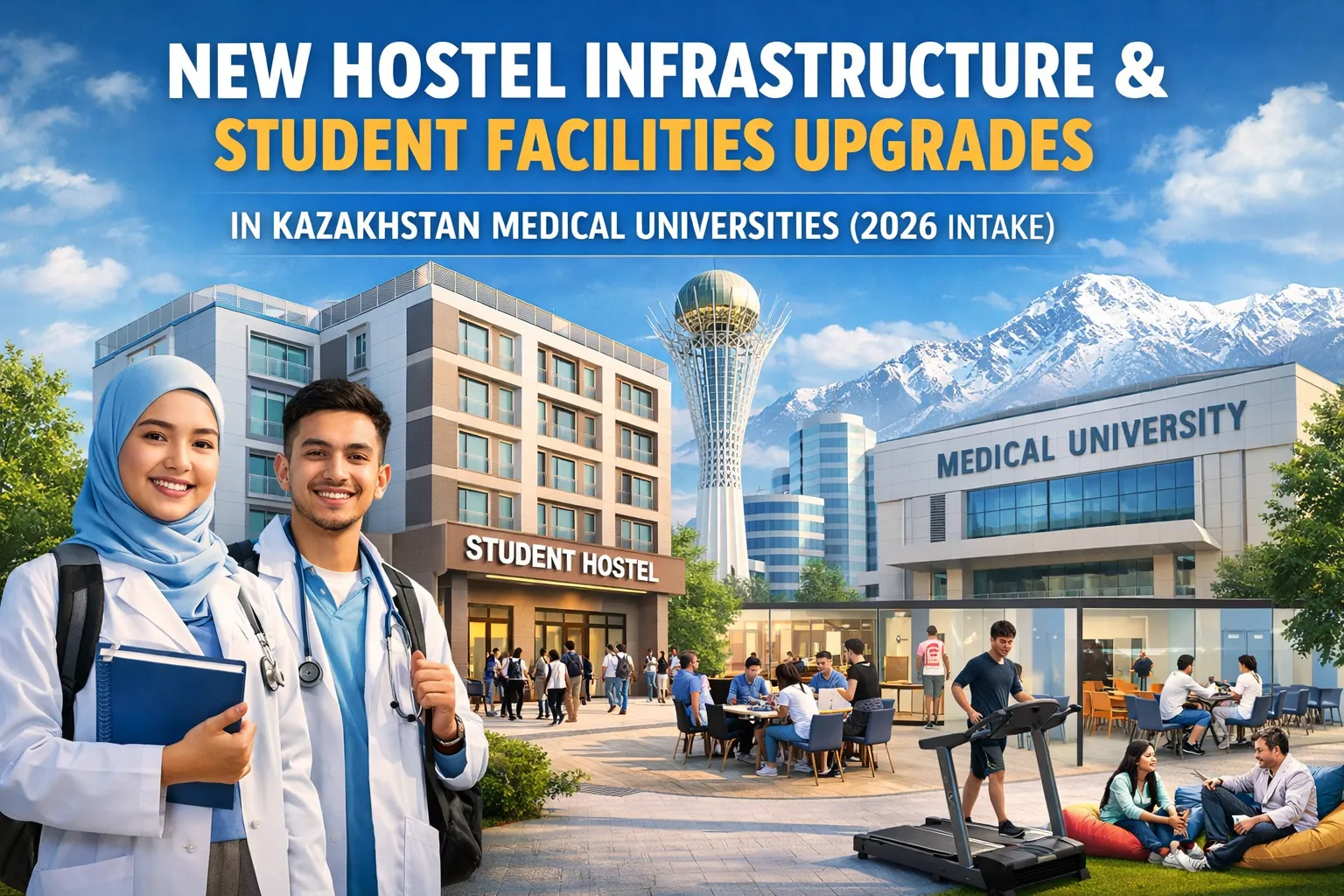 Experience New Hostel Infrastructure and Student Facilities | Pakistan Students in Kazakhstan Medical University (For 2026 Intake)