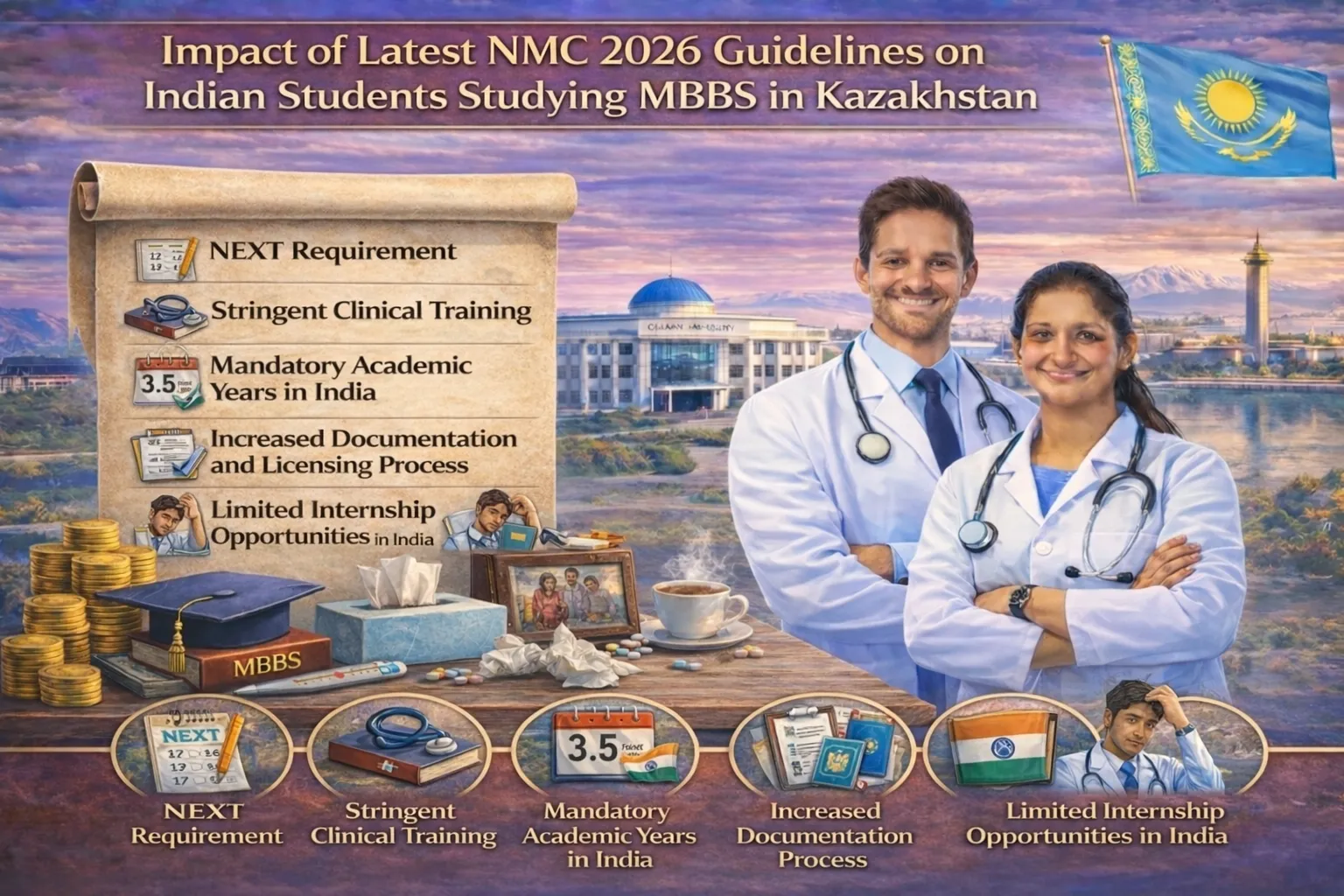 New NMC 2026 Guidelines: Implications for MBBS in Kazakhstan Students from India