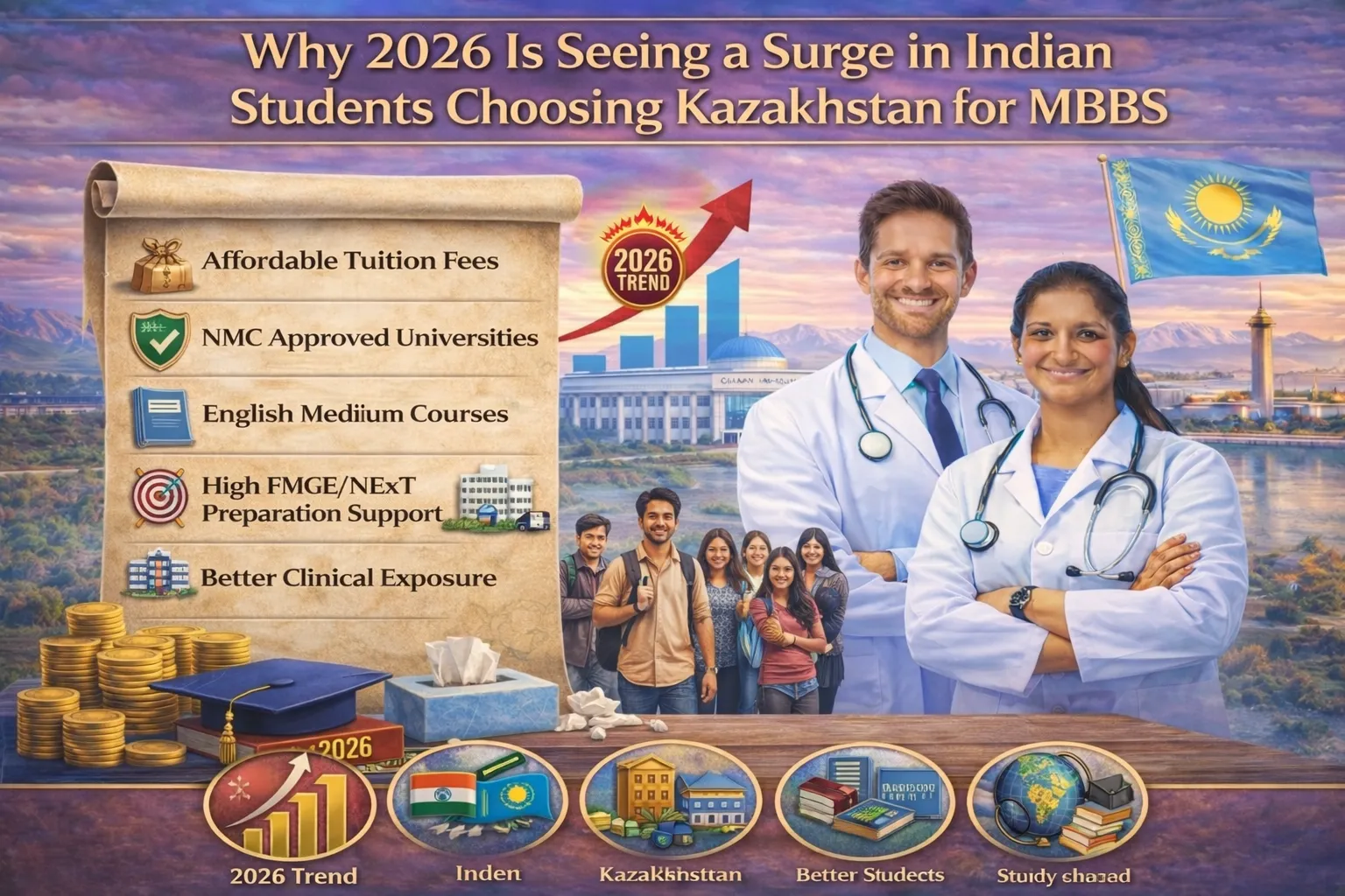 This Is Why 2026 Has Become The Year Of Indian Students In Kazakhstan For MBBS