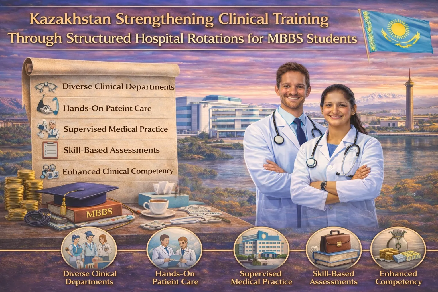 Kazakhstan Improving MBBS Students' Clinical Training with Organized Hospital Rotations