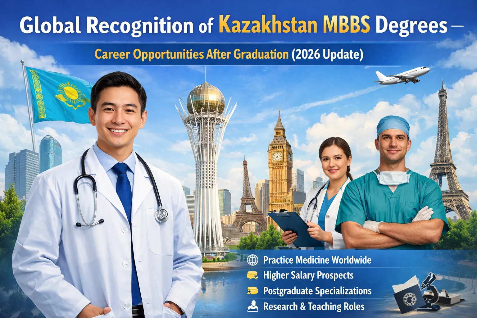 Global Recognition of Kazakhstan MBBS Degrees – Career Opportunities after Graduation (Update 2026)