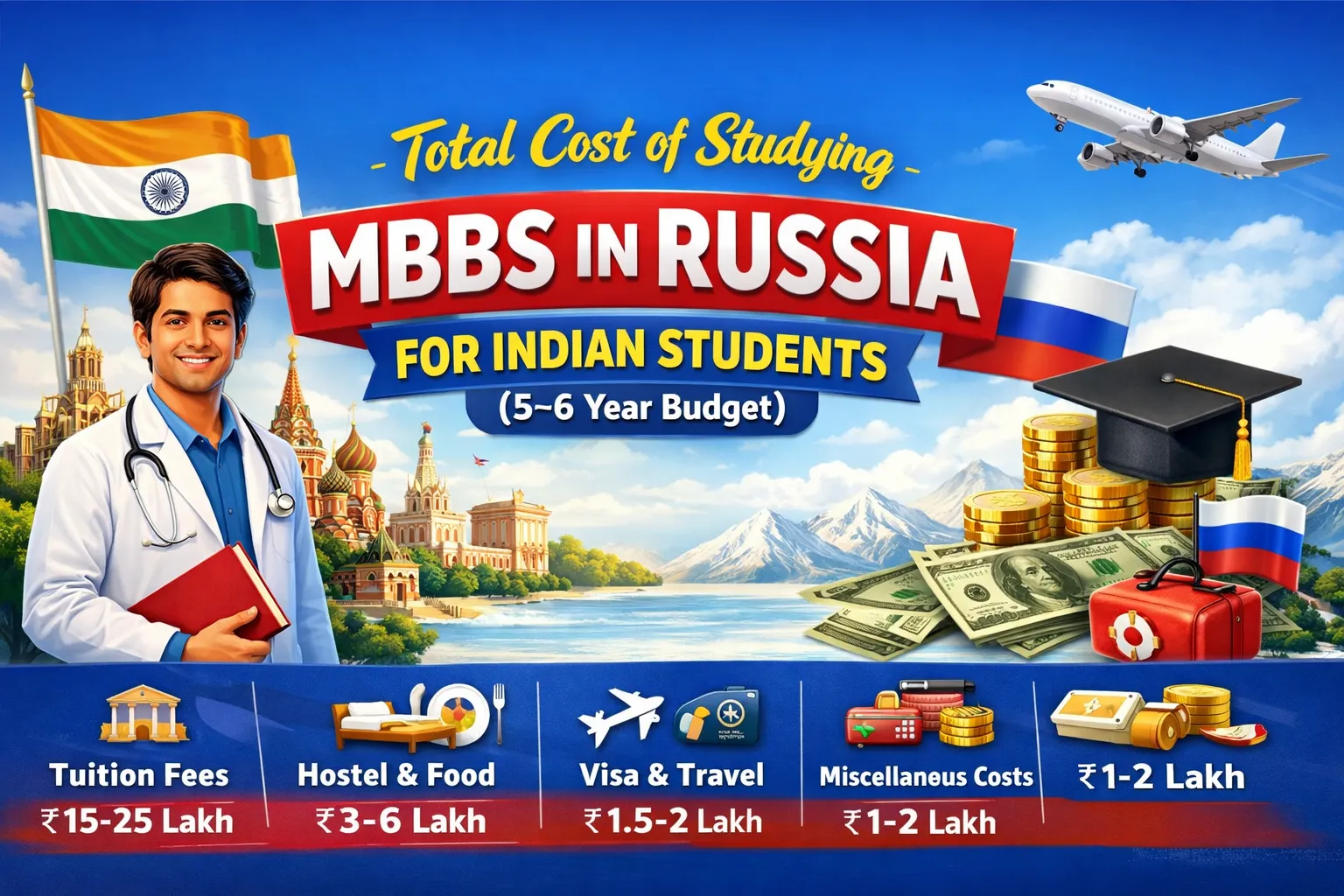 Total Cost to Study MBBS in Russia for Indian Students (5–6 Year Expenditure 2026)