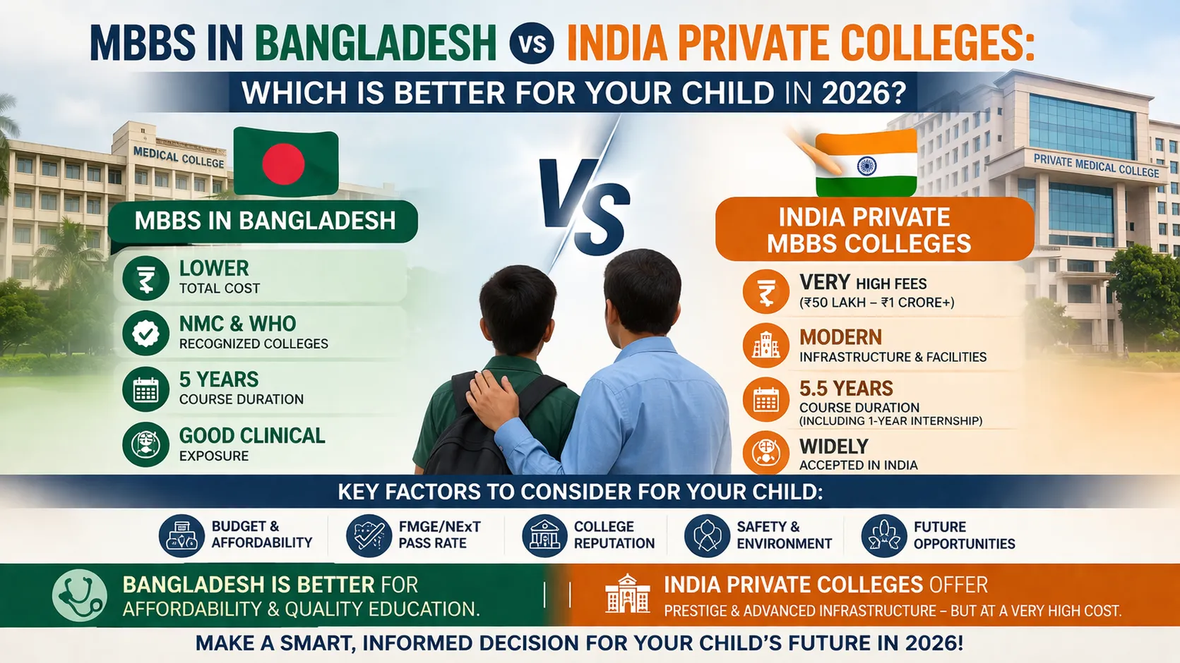 MBBS in Bangladesh vs India Private Colleges Which Is Best for Your Child 2026