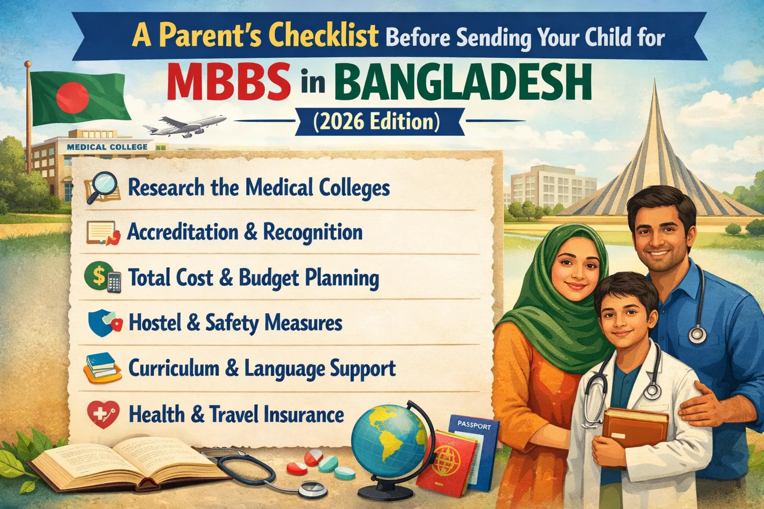 Sixth Point: A Parent’s Checklist For Sending Your Child for MBBS in Bangladesh (2026 Edition)