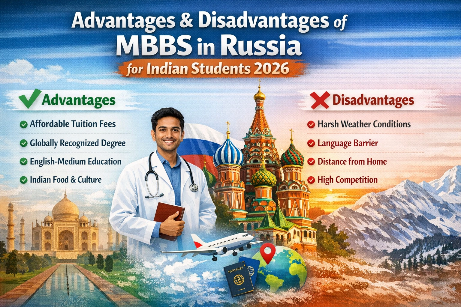 Advantages and Disadvantages of MBBS in Russia for Indian Students 2026
