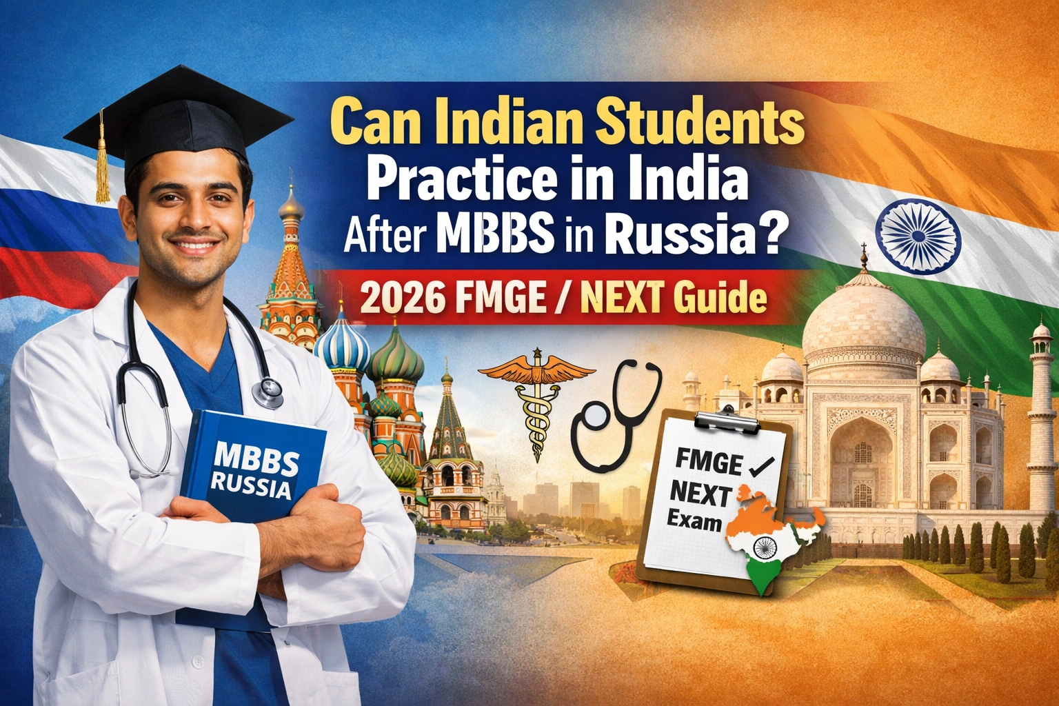 Can Indian Students Practice in India After MBBS in Russia 2026? FMGE & NEXT Complete Guide