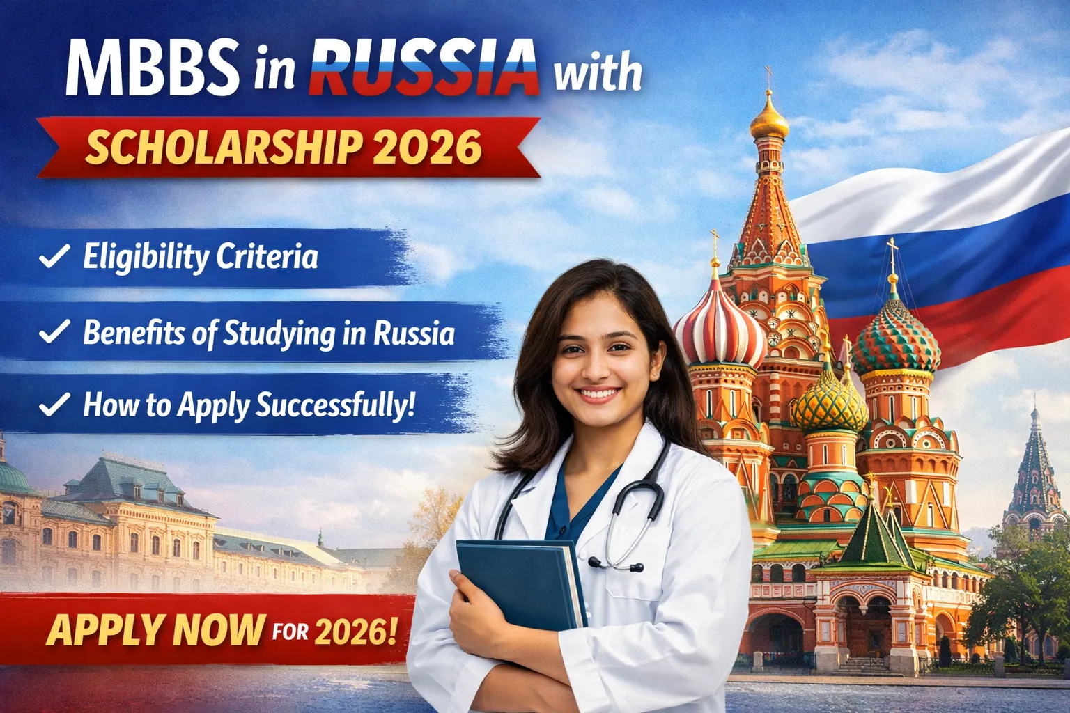 MBBS in Russia with Scholarship 2026: Eligibility, Benefits and How to Apply Successfully