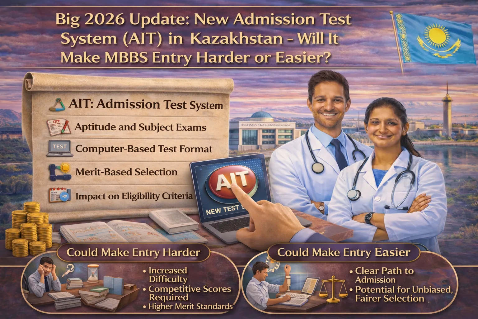 Major Update for 2026: All Set to Apply in New Admission Test System (AIT) in Kazakhstan | Is Entry for MBBS Becoming Tougher or Simpler?