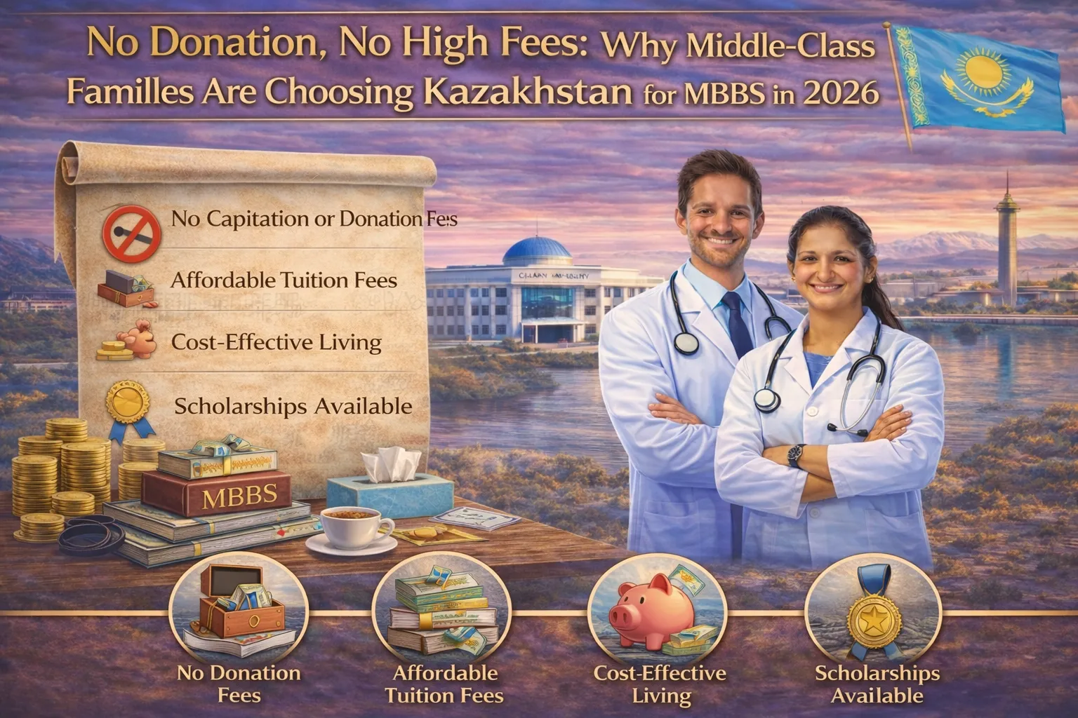 No Fees, No Donation: Why Middle-Class Families are Choosing Kazakhstan for MBBS in 2026
