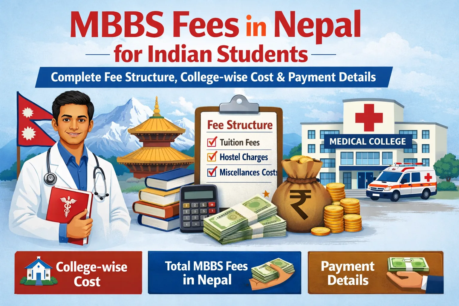 MBBS Fees in Nepal for Indian Students: Complete Fee Structure, College-wise Cost & Payment Details