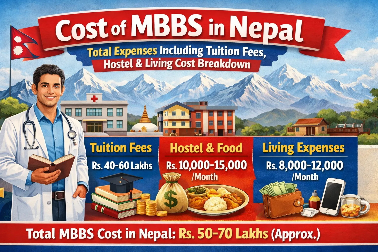 Cost of MBBS in Nepal: Total Expenses Including Tuition Fees, Hostel & Living Cost Breakdown