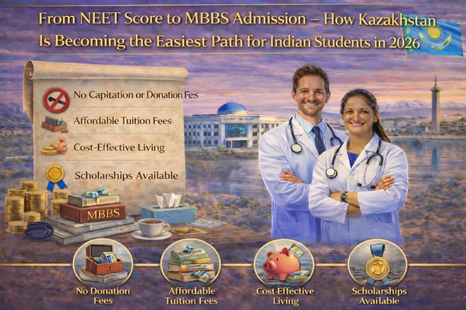 NEET Score to MBBS Admission: Why Kazakhstan Will Be the Easiest Door for Indians in 2026