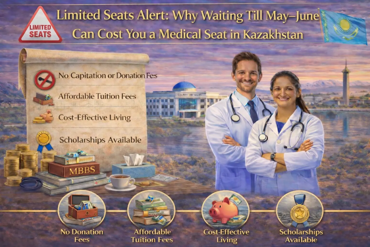 Seats are going fast: If you wait till May till June, Kazakhstan might give away your seat