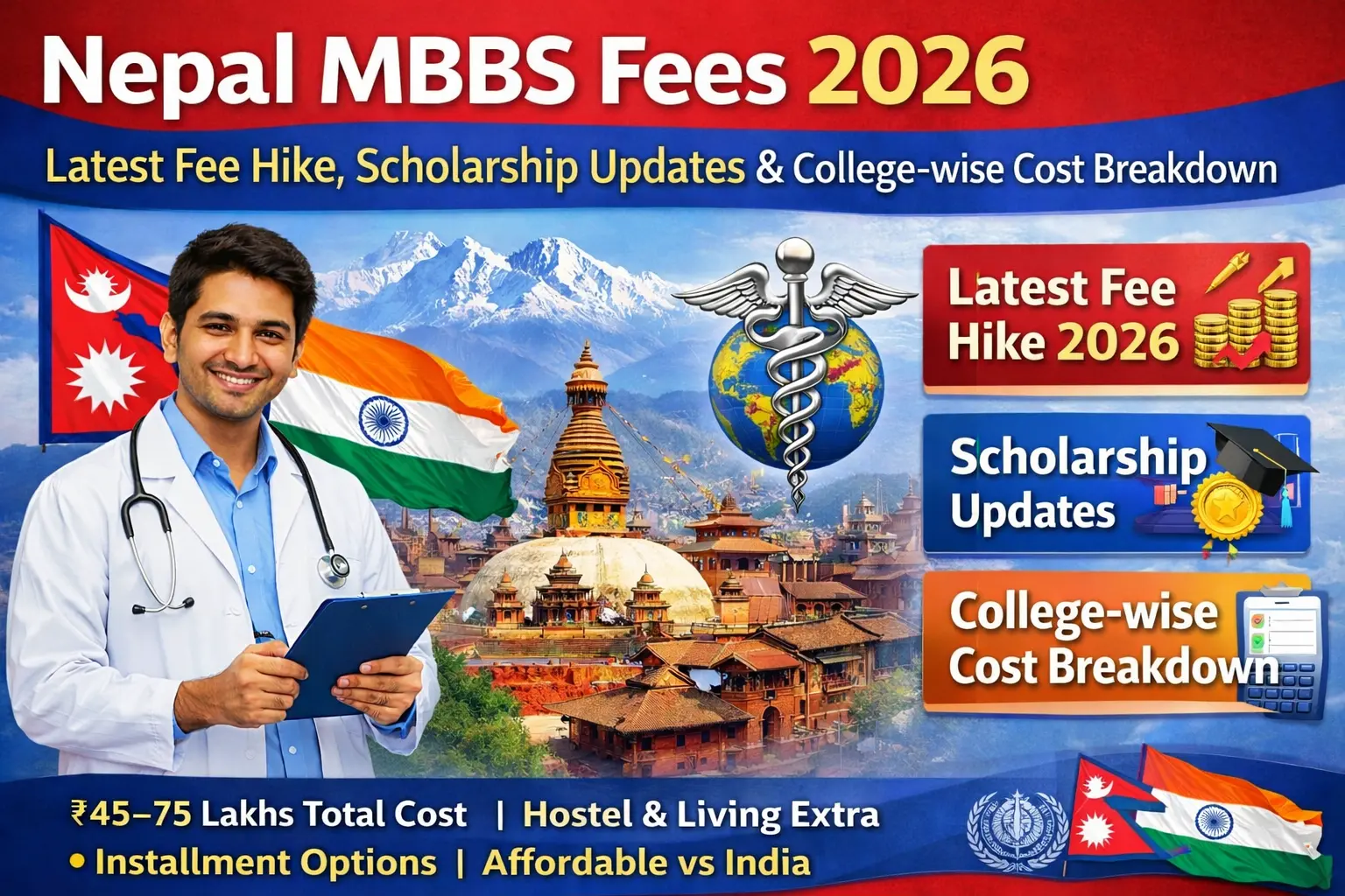 Nepal MBBS Fees 2026: Latest Fee Hike, Scholarship Updates & College-wise Cost Breakdown